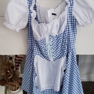 Costume blue/white checkers